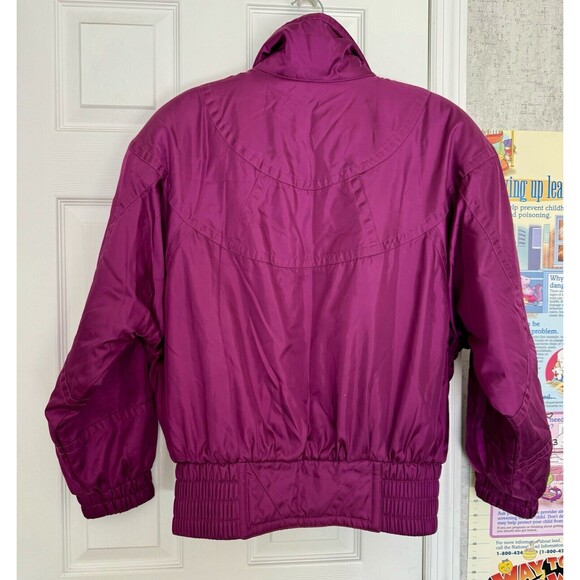 Vintage Tyrolia Skiwear Size 14 Women’s Purple Nylon Jacket Ski Winter - Picture 9 of 9